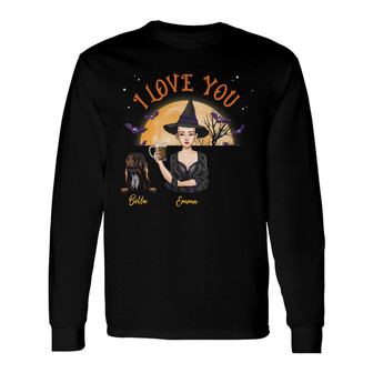 Personalized Love Dog Fall Halloween Long Sleeve Shirt - Thegiftio UK