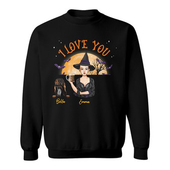 Personalized Love Dog Fall Halloween Sweatshirt - Thegiftio UK