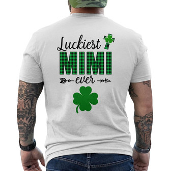 Personalized Luckiest Grandma Ever Back Print T-Shirt - Thegiftio UK