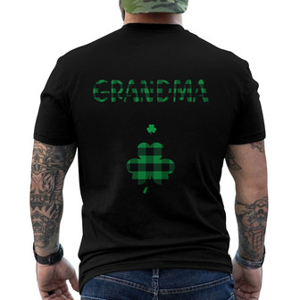 Personalized Lucky Grandma Nana Irish St Patrick's Day Back Print T-Shirt - Thegiftio UK