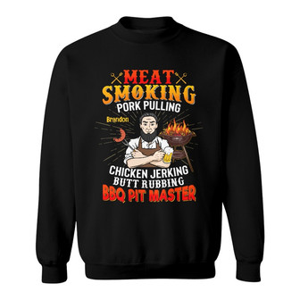 Personalized Meat Smoking BBQ Man Sweatshirt - Thegiftio UK