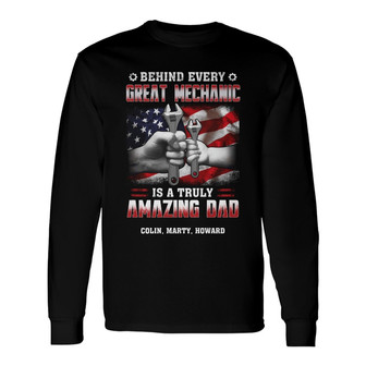 Personalized Mechanic Dad FD Long Sleeve Shirt - Thegiftio UK