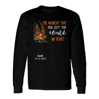 Personalized Memorial Butterfly I Miss Mom Dad Long Sleeve Shirt - Thegiftio UK