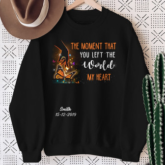 Personalized Memorial Butterfly I Miss Mom Dad Sweatshirt - Thegiftio UK