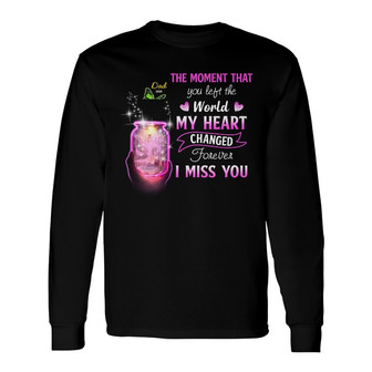 Personalized Memorial Butterfly Mom Dad Long Sleeve Shirt - Thegiftio UK