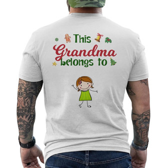Personalized Mom Grandma Back Print T-Shirt - Thegiftio UK