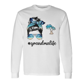 Personalized Mom Grandma Beach Long Sleeve Shirt - Thegiftio UK