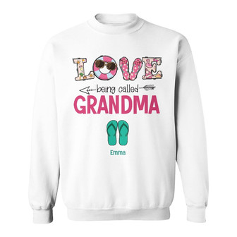 Personalized Mom Grandma Beach Sweatshirt - Thegiftio UK