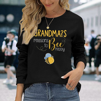 Personalized Mom Grandma Bee Long Sleeve Shirt - Thegiftio UK