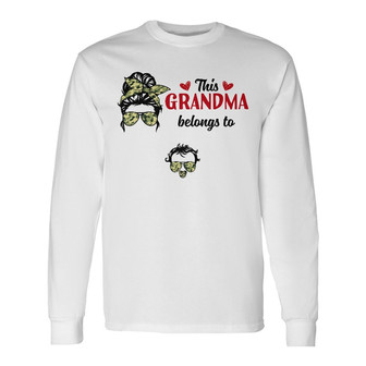 Personalized Mom Grandma Belongs To Long Sleeve Shirt - Thegiftio UK