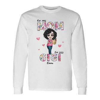 Personalized Mom Grandma Est Long Sleeve Shirt - Thegiftio UK