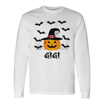 Personalized Mom Grandma Fall Halloween Long Sleeve Shirt - Thegiftio UK