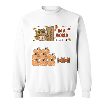 Personalized Mom Grandma Fall Halloween Scarecrow Sweatshirt - Thegiftio UK