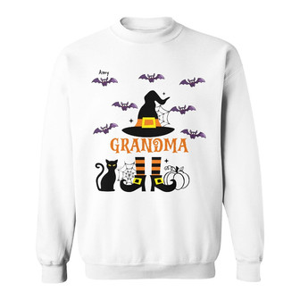 Personalized Mom Grandma Fall Halloween Sweatshirt - Thegiftio UK