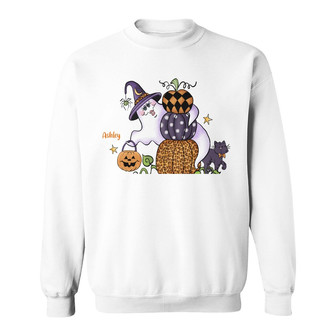 Personalized Mom Grandma Fall Halloween Sweatshirt - Thegiftio UK