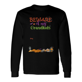 Personalized Mom Grandma Grandpa Fall Halloween Long Sleeve Shirt - Thegiftio UK
