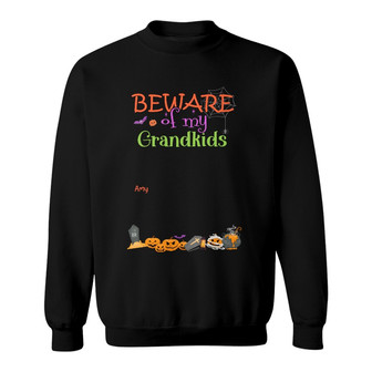 Personalized Mom Grandma Grandpa Fall Halloween Sweatshirt - Thegiftio UK