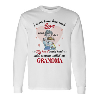 Personalized Mom Grandma Grandson Love Long Sleeve Shirt - Thegiftio UK