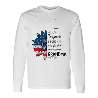 Personalized Mom Grandma Happiness Long Sleeve Shirt - Thegiftio UK