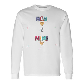 Personalized Mom Grandma Heart Long Sleeve Shirt - Thegiftio UK