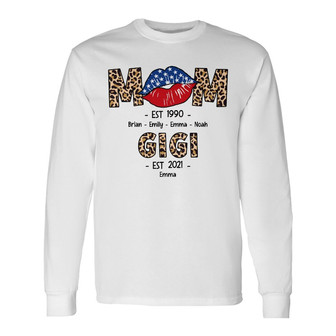 Personalized Mom Grandma Lips Long Sleeve Shirt - Thegiftio UK
