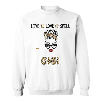 Personalized Mom Grandma Live Love Spoil Sweatshirt - Thegiftio UK