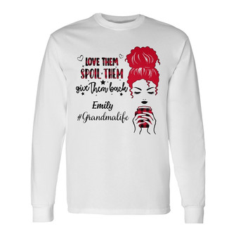 Personalized Mom Grandma Long Sleeve Shirt - Thegiftio UK