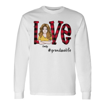 Personalized Mom Grandma Long Sleeve Shirt - Thegiftio UK