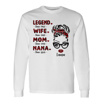 Personalized Mom Grandma Since Long Sleeve Shirt - Thegiftio UK