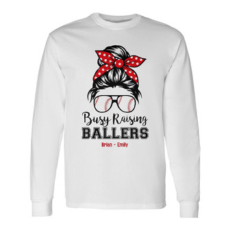 Personalized Mom Grandma Softball Baseball Long Sleeve Shirt - Thegiftio UK