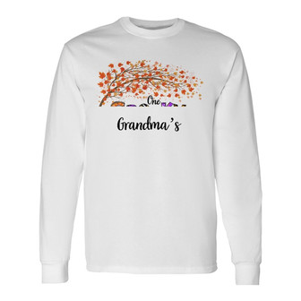 Personalized Mom Grandma Spooky Fall Halloween Long Sleeve Shirt - Thegiftio UK