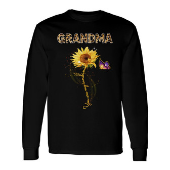 Personalized Mom Grandma Sunflower Long Sleeve Shirt - Thegiftio UK