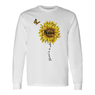 Personalized Mom Grandma Sunflower Long Sleeve Shirt - Thegiftio UK