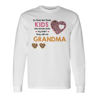 Personalized Mom Grandma They Stole My Heart Long Sleeve Shirt - Thegiftio UK