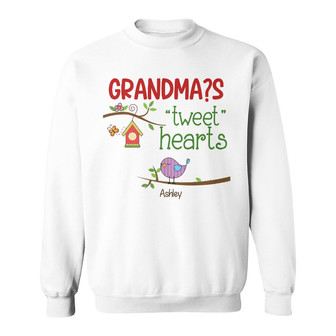 Personalized Mom Grandma Tweet Hearts Sweatshirt - Thegiftio UK