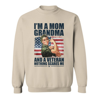 Personalized Mom Grandma Veteran White Sweatshirt - Thegiftio UK