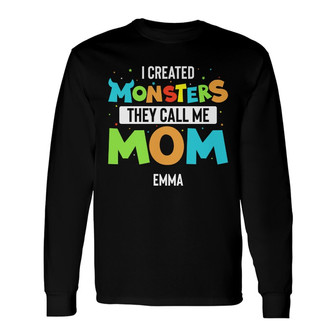 Personalized Mom Monster Long Sleeve Shirt - Thegiftio UK