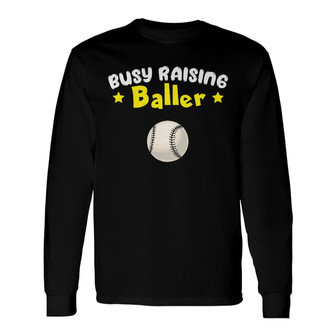 Personalized Mom Sports Busy Raising Ballers Long Sleeve Shirt - Thegiftio UK