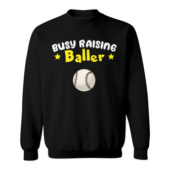 Personalized Mom Sports Busy Raising Ballers Sweatshirt - Thegiftio UK