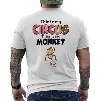 Personalized Monkey Mom White Back Print T-Shirt - Thegiftio UK
