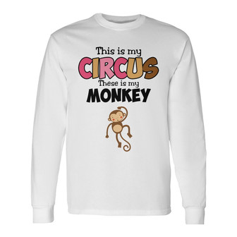 Personalized Monkey Mom White Long Sleeve Shirt - Thegiftio UK