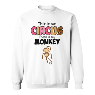 Personalized Monkey Mom White Sweatshirt - Thegiftio UK