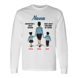 Personalized Mother And Her Child Long Sleeve Shirt - Thegiftio UK