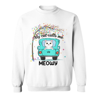 Personalized My Cat Call Me Mom Grandma Sweatshirt - Thegiftio UK