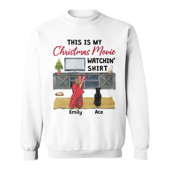 Personalized My Christmas Movie Watching Sweatshirt - Thegiftio UK