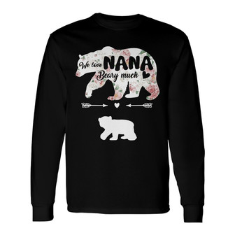 Personalized Nana Bear Long Sleeve Shirt - Thegiftio UK