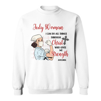 Personalized Nurse Can Do All Things White Sweatshirt - Thegiftio UK