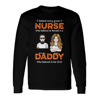 Personalized Nurse Dad Grandpa Long Sleeve Shirt - Thegiftio UK