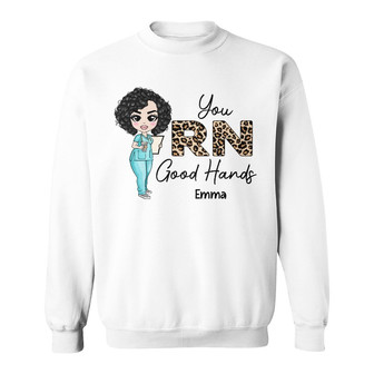 Personalized Nurse Good Hands Sweatshirt - Thegiftio UK