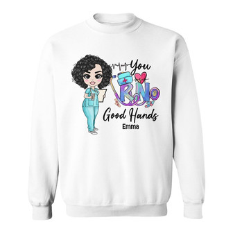 Personalized Nurse Good Hands Sweatshirt - Thegiftio UK